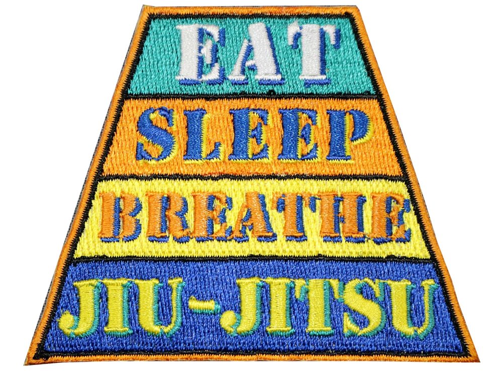 Eat Sleep Breathe BJJ embroidered jiu-jitsu gi patch