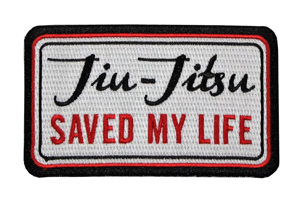 Jiu-Jitsu SAVED MY LIFE Gift Iron-on Christmas Stocking Stuffer embroidered jiu-jitsu gi patch